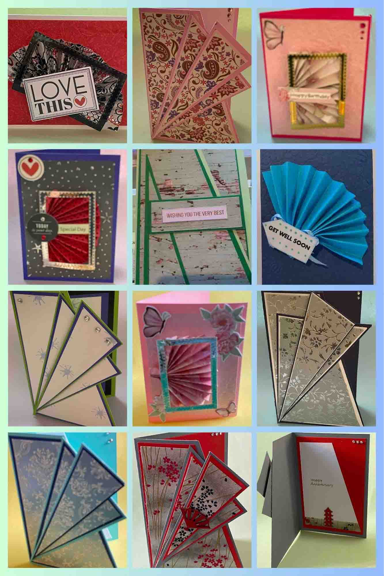 Apr - Faux & Full Fan Cards - A Paper Experience
