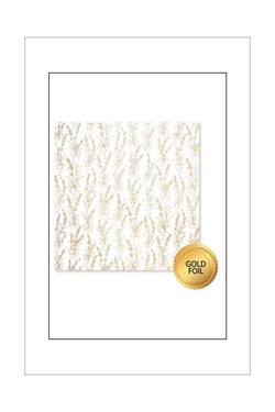 12 x 12 - Patterned - Foil - Lavender and Roses (Gold)