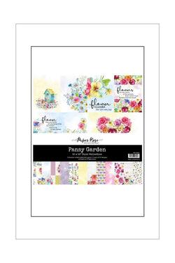 12 x 12 - Patterned Paper Collection - Paper Rose - Pansy Garden
