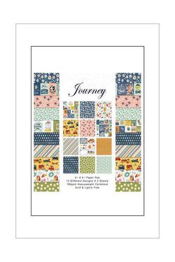 6 x 6 - Patterned - Paper Pad - Poppy Crafts - Journey