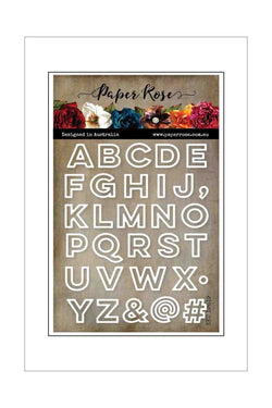 Dies - Paper Rose - Alphabet Outline (2cm)