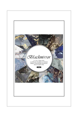 6 x 6 - Patterned - Paper Pad - Paperlisa - Black Mirror