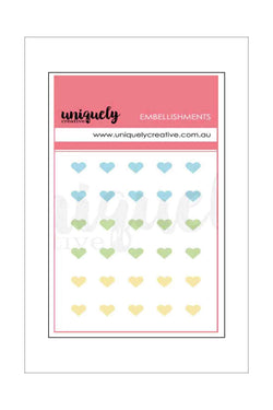 Bling - Adhesive Stones - Uniquely Creative - Dew Drop Heart (Yellow, Green, Blue)