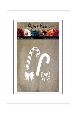 Dies - Paper Rose - Christmas - Candy Cane with Bow