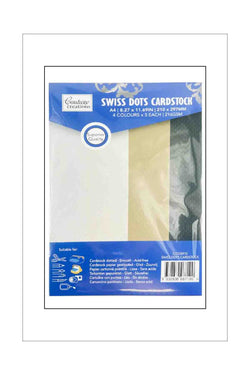 A4 - Textured Card - Couture Creations - Swiss Dots Pack
