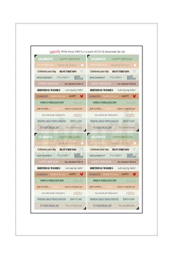 A4 - Cut-a-Part Sentiment Sheets - Uniquely Creative - While Away