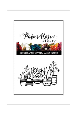 Stamps - Paper Rose - Flower Pot Border