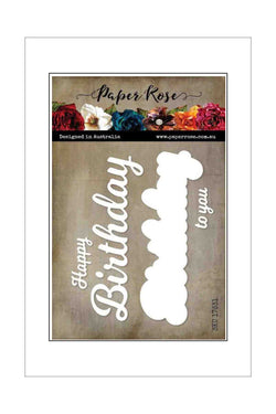 Dies - Paper Rose - Words - Happy Birthday to you