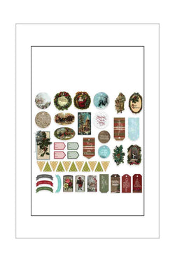 Ephemera - Die Cut Pictures - Highland Christmas