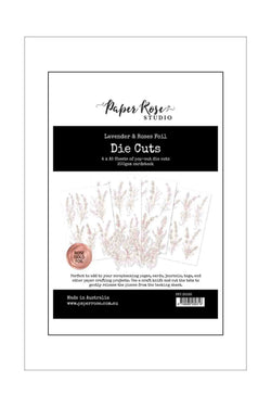 Ephemera - Die Cut Pictures - Paper Rose - Lavender (Rose Gold Foil)