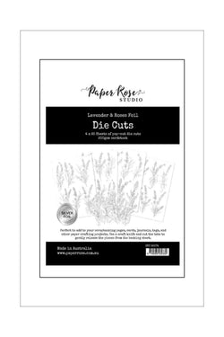 6 x 6 - Patterned - Paper Pad - Paper Rose - Lavender & Roses (Silver Foil)