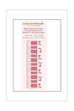 Embossing Folder - Leane Creatief - Piano Keyboard (Strip)