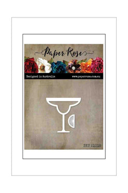 Dies - Paper Rose - Margarita Glass & Lemon Wedge