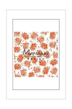 Embossing Folder - Marianne Design - 3D Square - Christmas Pine Branches