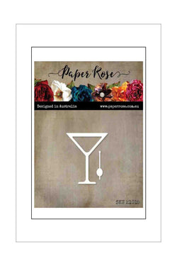 Dies - Paper Rose - Martini Glass & Olive