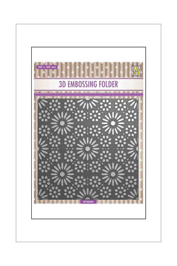 Embossing Folder - Nellie Snellen - 3D Square Flowers