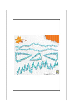 Dies - Nellie's Choice - Christmas Nature Scene - Mountains and Trees