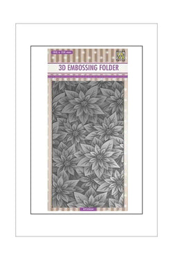 Embossing Folder - Nellie Snellen - 3D Poinsettia Slimline