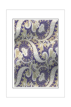 A4 - Handmade Papers - Cotton/Silk - Pomegranate - Purple/White (on Tan)