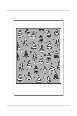 Dies - Poppy Crafts - Christmas - Christmas Tree Background (Coverplate)