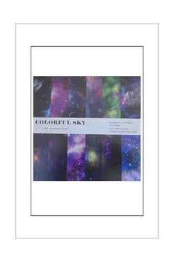 6 x 6 - Patterned - Paper Pad - Paperlisa - Colourful Sky