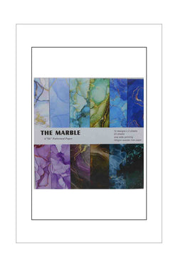 6 x 6 - Patterned - Paper Pad - Poppy Crafts - Marble