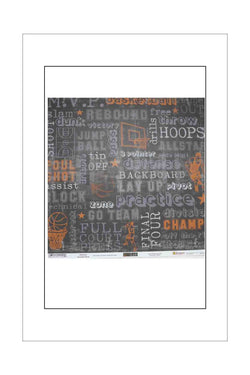 12 x 12 - Patterned - Sport - Basketball