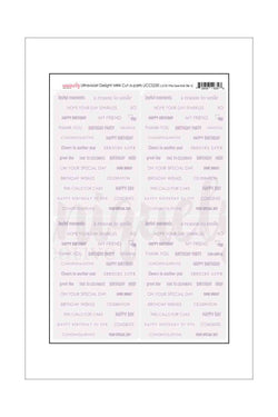 A4 - Cut-a-Part Sentiment Sheets - Uniquely Creative - Ultraviolet Delight