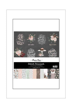 12 x 12 - Patterned Paper Collection - Paper Rose - Sweet Bouquet (Chocolate)