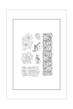 Stamps - Ultimate Crafts - Christmas - Cardinal & Poinsettia