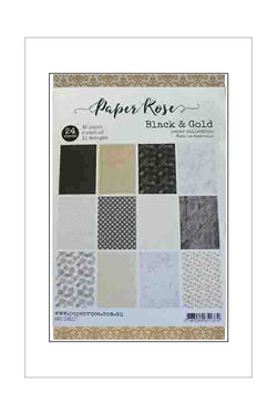 A5 - Paper Pad - Paper Rose - Black and Gold
