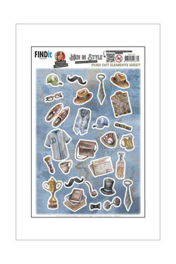 Ephemera - Die Cut Pictures - Find It - Push Out Pictures - Casual Sporty