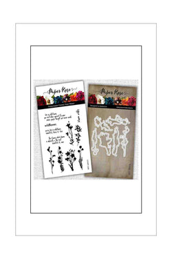 Stamp and Die Set - Paper Rose - Silhouette Wildflowers