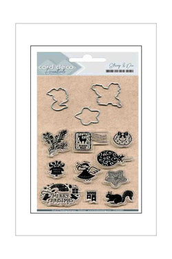 Stamps and Die Set - Card Deco - Holly Jolly