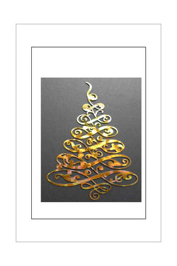 Ephemera - Chipboard - Swirling Christmas Tree