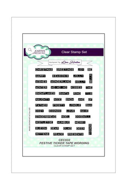Stamps - Creative Expressions - Festive Ticker Tape Wording