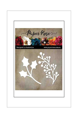 Dies - Paper Rose - Christmas - Foliage (Mistletoe, Holly)