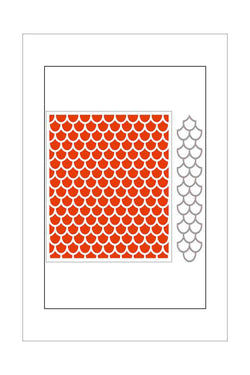 Embossing Folder & Die - Marianne Design - Square - Scalloped or Scales