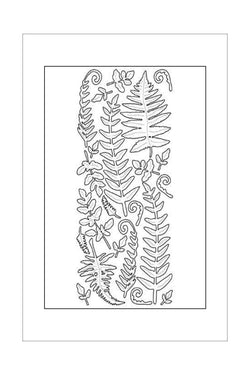 Adhesives - Stickers - Ferns - Gold