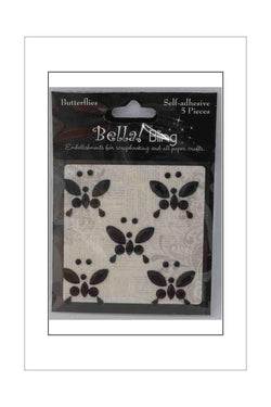 Bling - Diamantes - Coloured - Butterflies 5 pack - Black - A Paper Experience
