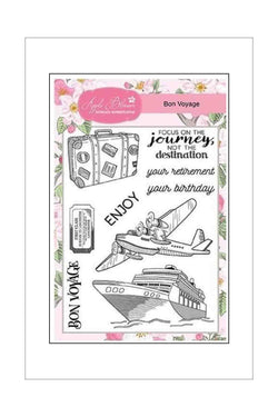 Stamps - Apple Blossom - Bon Voyage - Travel Words and Images - A Paper Experience