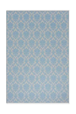 A4 - Patterned - Metallic Damask - Pale Blue/White - A Paper Experience