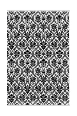 A4 - Patterned - Metallic Damask - Black & White - A Paper Experience