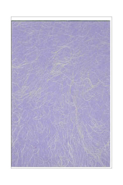 A4 - Handmade Papers - Japanese - Exotic Silk Long Thread - Mauve (Purple)