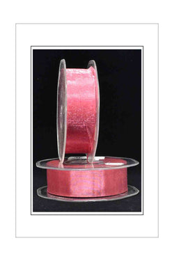 Organza Ribbon Cut Edge Rose Pink