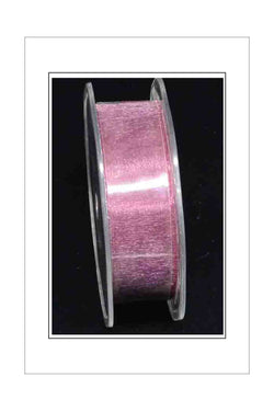Organza Ribbon Cut Edge Deep Dusky Pink