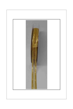 Organza Ribbon, Satin/Metallic Edge - Gold - A Paper Experience