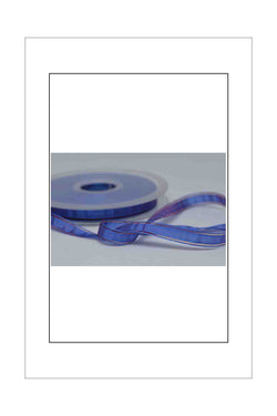Satin Ribbon, with Contrasting Organza Edge Lavender / Black