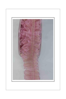 Organza Ribbon - Shot (Double Colour) - 38mm - Ruffle Pink / Pearlescent Gold - A Paper Experience