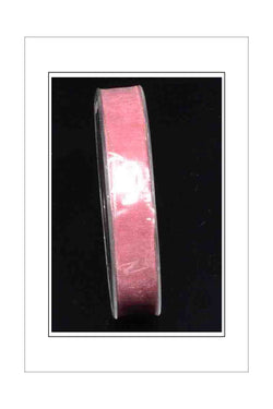 Organza Ribbon, Woven Edge Dusky Pink